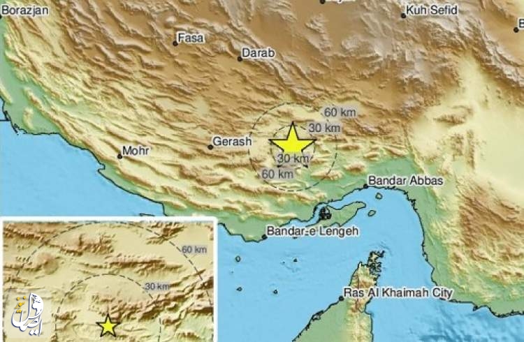 وقوع زمین‌لرزه نسبتاً شدید در جنوب ایران