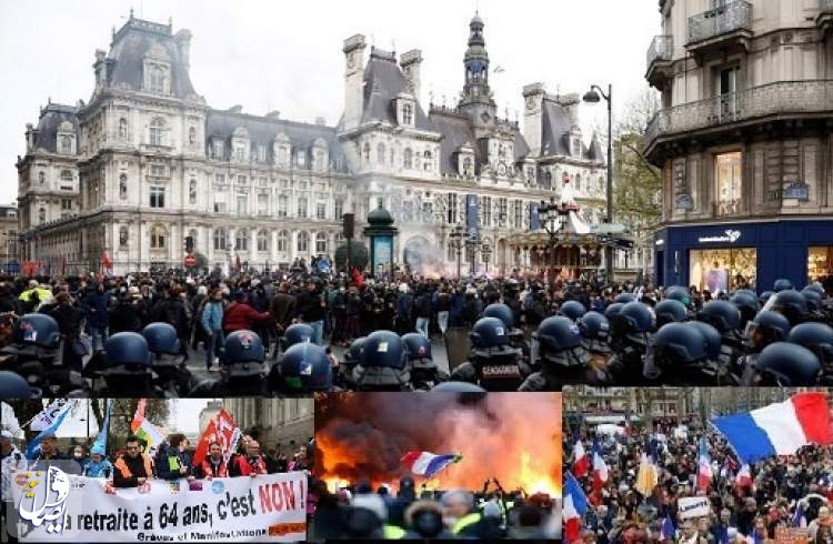 احتجاجات في فرنسا بعد إقرار المجلس الدستوري نظام التقاعد والنقابات تدعو إلى "طوفان" شعبي لرفضه