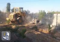 ۳۲ مورد ساخت و ساز غیر مجاز در زمین‌های کشاورزی بهارستان تخریب شد