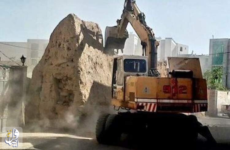 توقف عملیات تخریب دیوار باروی منتسب به دوران هخامنشی در گلپایگان