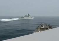 Chinese warship crossed in front of a U.S. destroyer in the sensitive waterway
