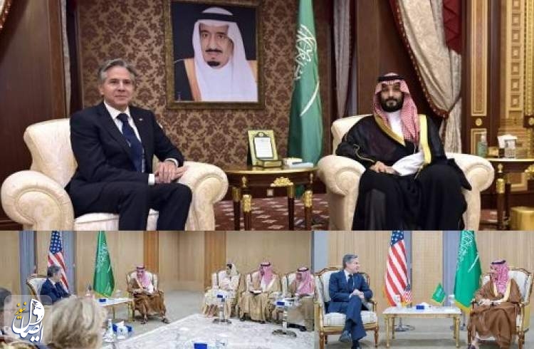 دیدار و رایزنی وزیر امورخارجه آمریکا با مقامات سعودی در ریاض