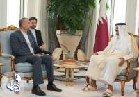 وزير الخارجية الايراني يلتقي أمير قطر في الدوحة