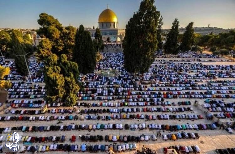 اقامه نماز ۱۰۰ هزار نفری عید قربان در مسجد الاقصی