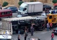 دو کشته در پی حادثه امنیتی واژگونی یک کامیون در بیروت