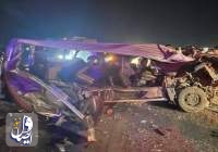تعداد کشته‌های تصادف مرگبار دو دستگاه ون در محور سامرا -کاظمین به ۱۹ نفر رسید