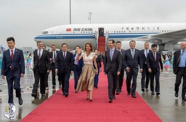 الرئيس السوري وعقيلته يصلان الى خانجو على متن طائرة صينية خاصة