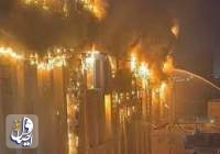 حريق کبير في مديرية أمن الإسماعيلية شمال شرق القاهرة