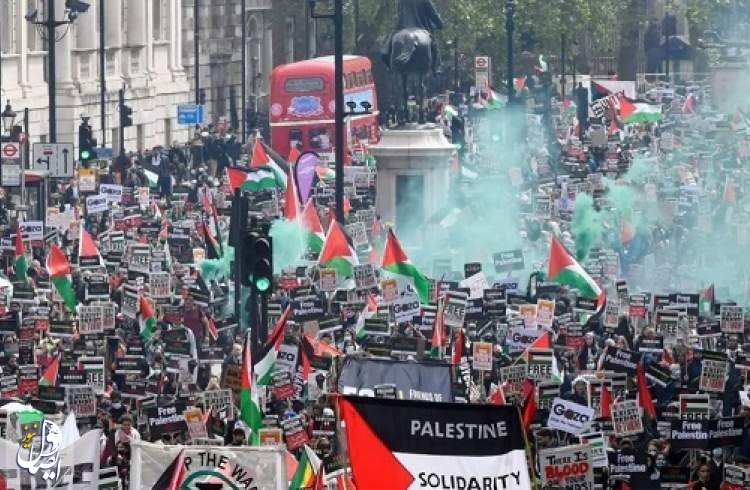 تظاهرات هزاران نفری در لندن در حمایت از فلسطین