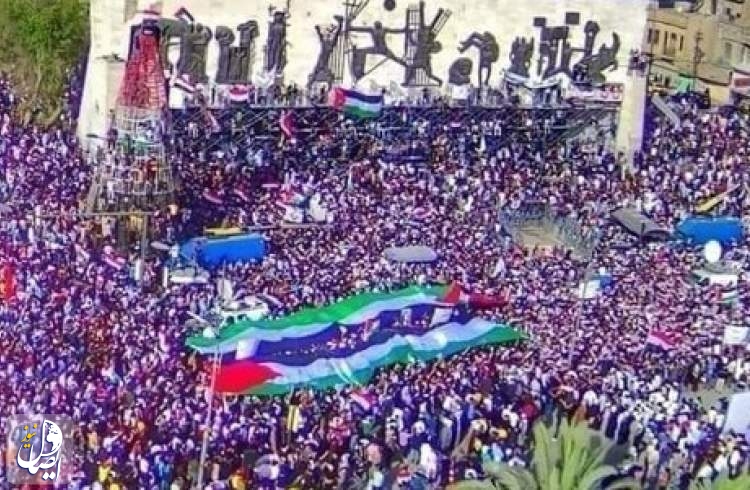 حمایت مردم عراق از فلسطینیان در روز جهانی همبستگی با فلسطین