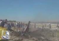عکس لاشه هواپیمای سوخو 22 سقوط کرده در کازرون