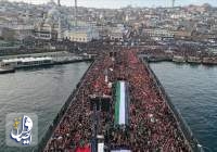 راه‌پیمایی بزرگ حمایت از غزه در استانبول