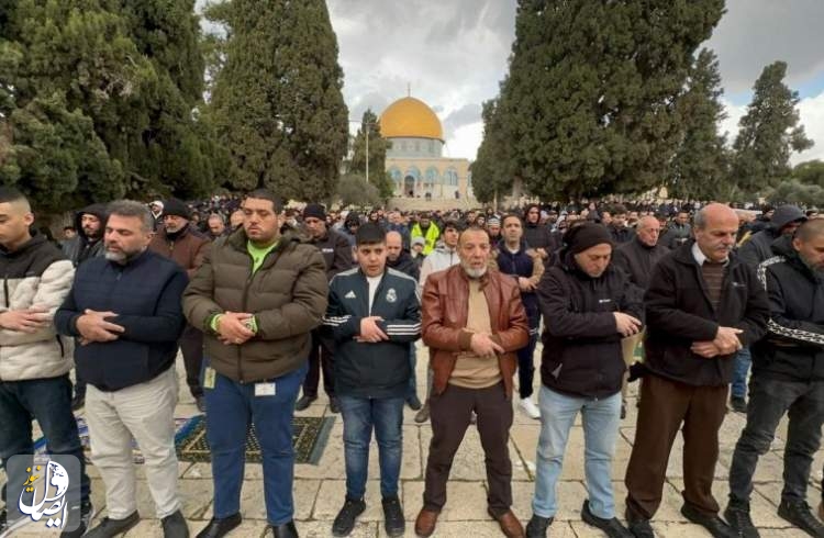 حضور 25 هزار فلسطینی در نماز جمعه مسجدالاقصی