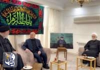 حضور اژه‌ای و قالیباف در منزل رئیس‌جمهور شهید و عرض تسلیت به علم‌الهدی