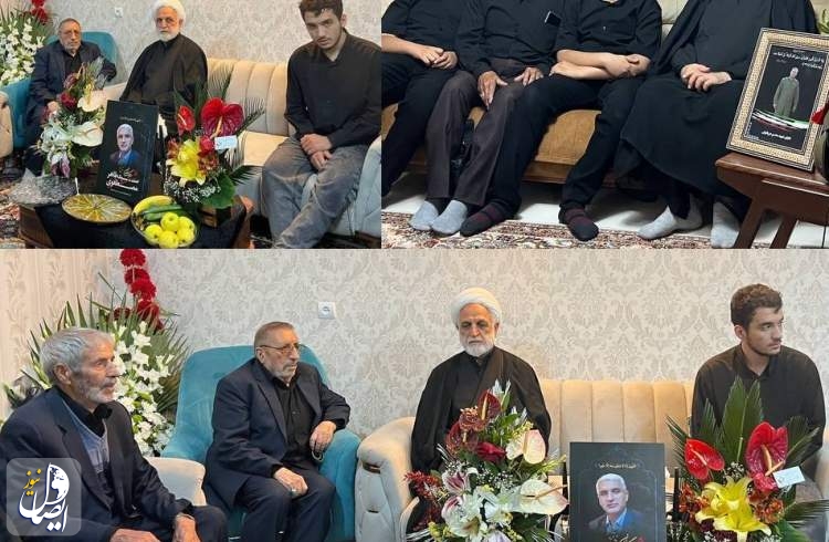 حضور رئیس قوه قضاییه در منازل شهیدان «مصطفوی» و «دریانوش»