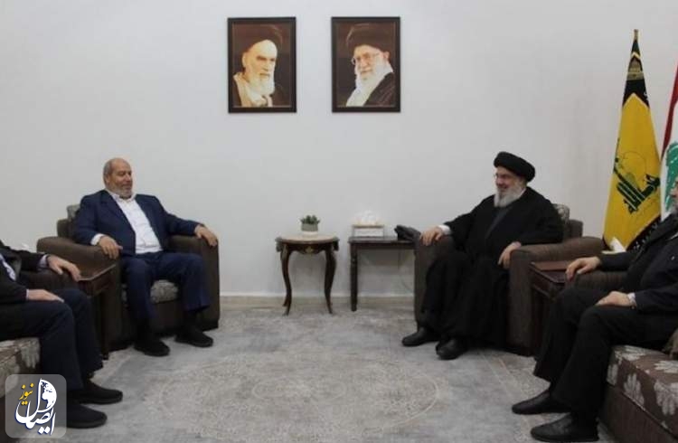 دیدار هیئتی از حماس با دبیرکل حزب‌الله لبنان