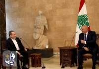 وزير الخارجية الإيراني يلتقي الرئيس اللبناني ویؤکد علی تعزيز العلاقات الثنائية